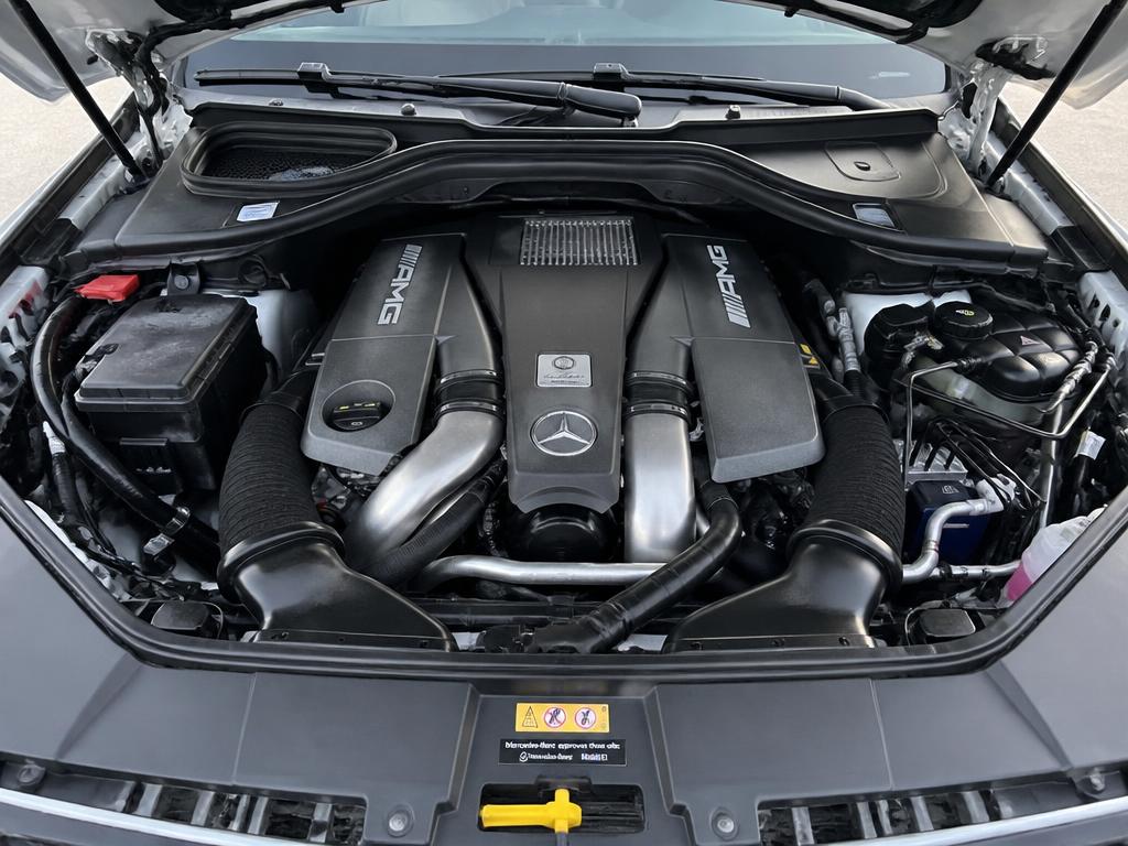 Close-up photograph of a clean engine bay